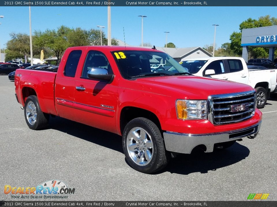 2013 GMC Sierra 1500 SLE Extended Cab 4x4 Fire Red / Ebony Photo #7