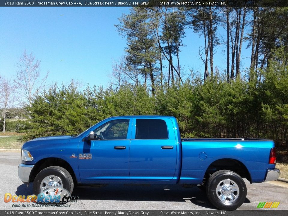 2018 Ram 2500 Tradesman Crew Cab 4x4 Blue Streak Pearl / Black/Diesel Gray Photo #1