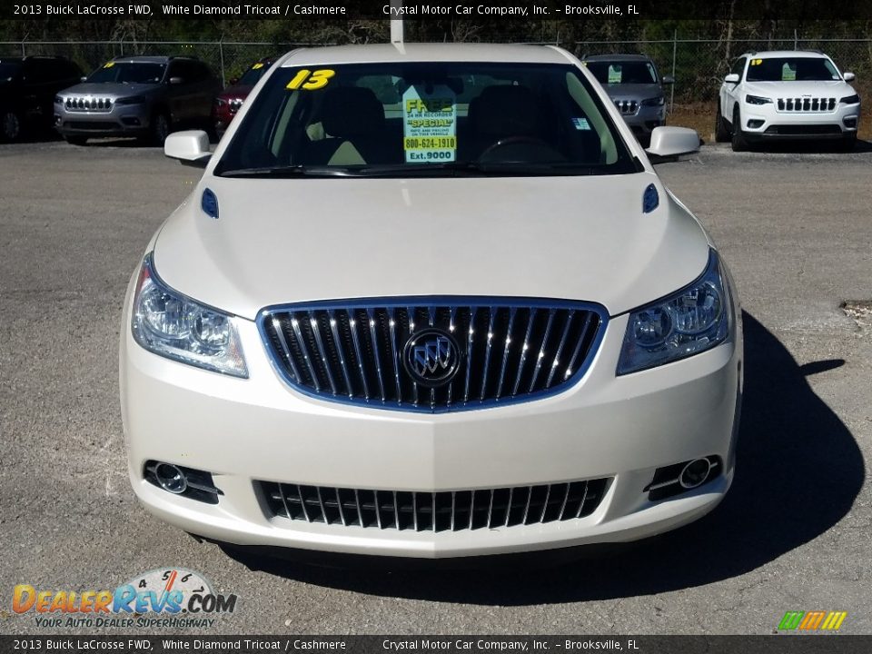 2013 Buick LaCrosse FWD White Diamond Tricoat / Cashmere Photo #8