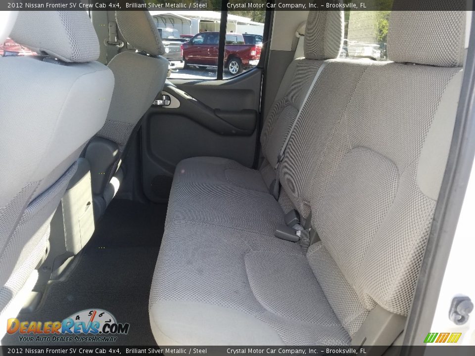 2012 Nissan Frontier SV Crew Cab 4x4 Brilliant Silver Metallic / Steel Photo #10