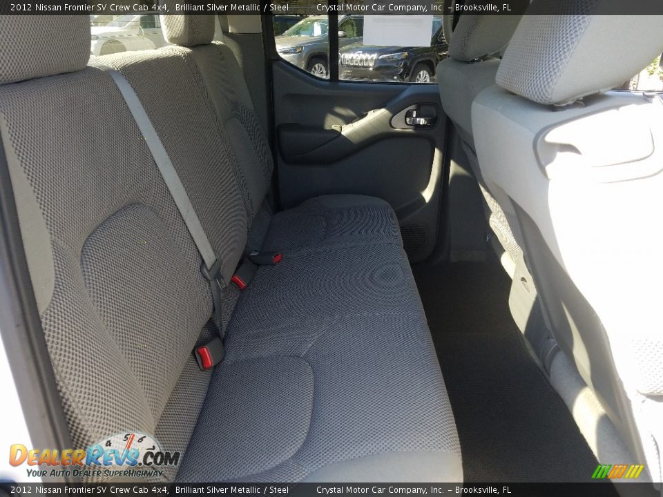 2012 Nissan Frontier SV Crew Cab 4x4 Brilliant Silver Metallic / Steel Photo #11
