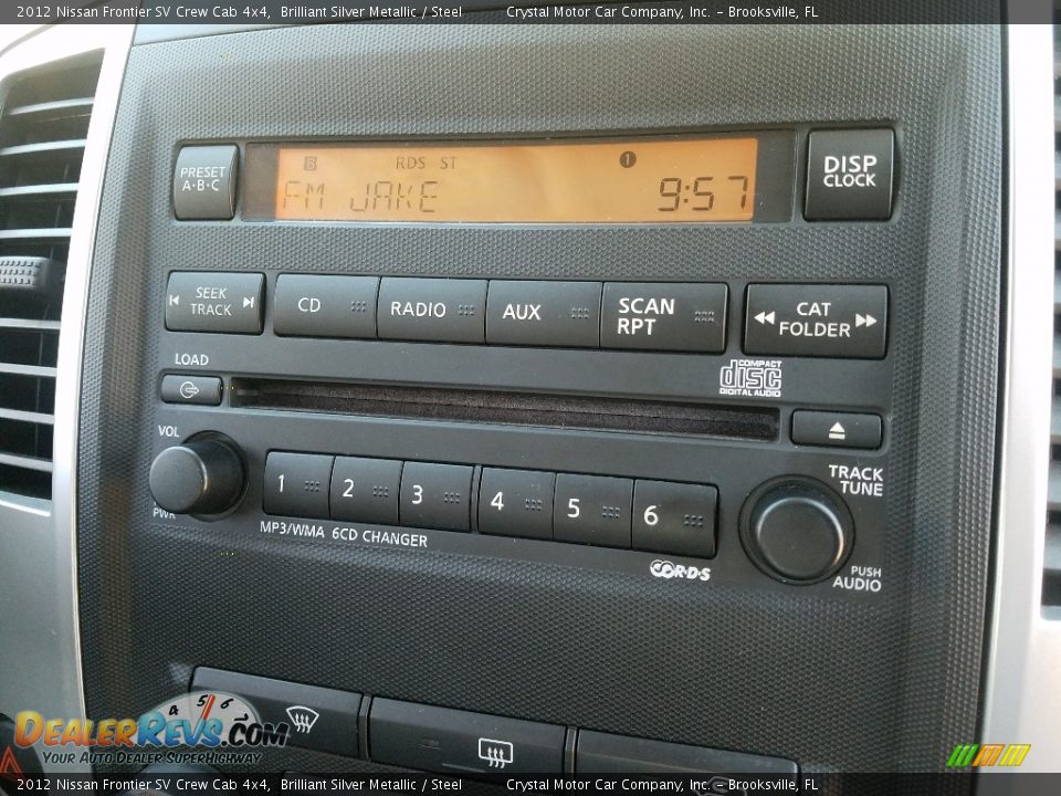 2012 Nissan Frontier SV Crew Cab 4x4 Brilliant Silver Metallic / Steel Photo #15