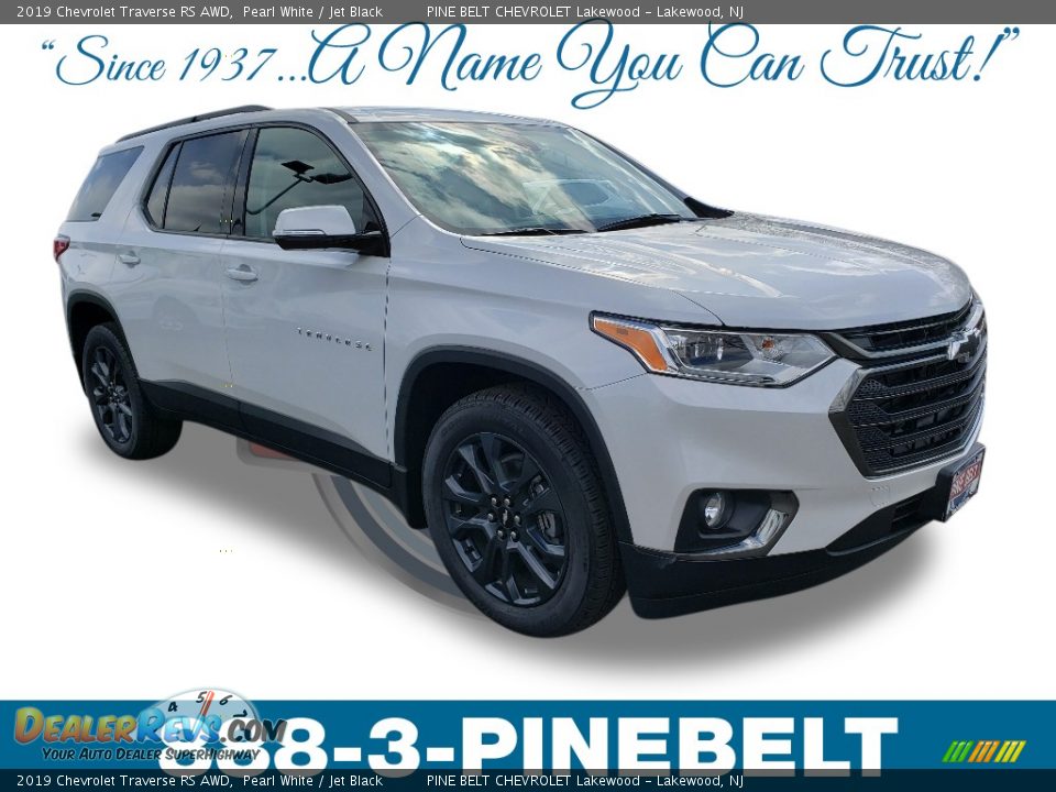 2019 Chevrolet Traverse RS AWD Pearl White / Jet Black Photo #1
