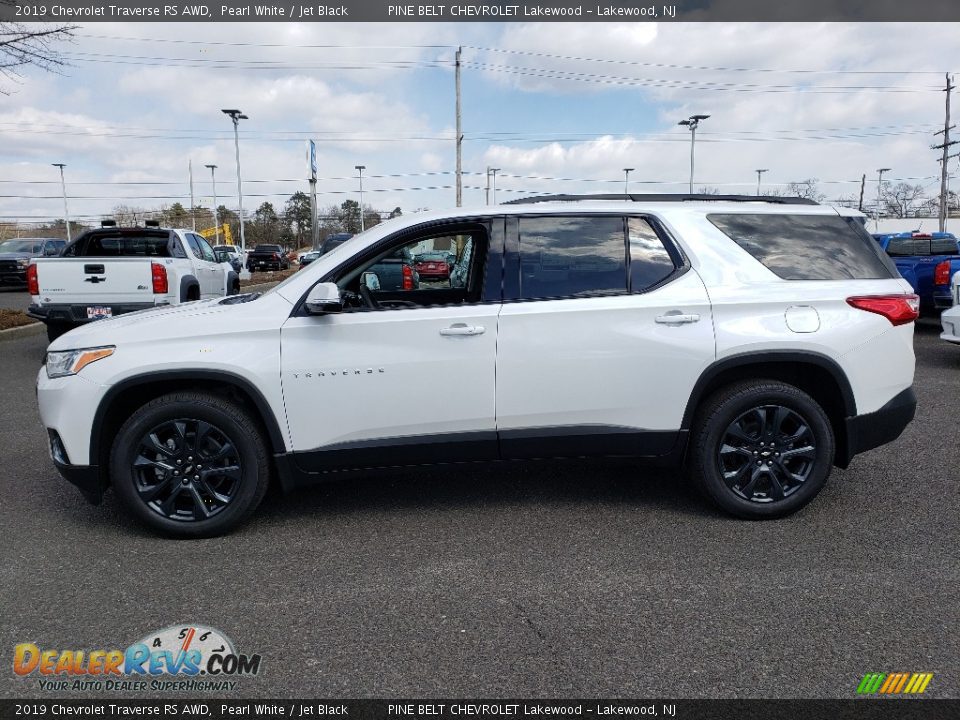 2019 Chevrolet Traverse RS AWD Pearl White / Jet Black Photo #3