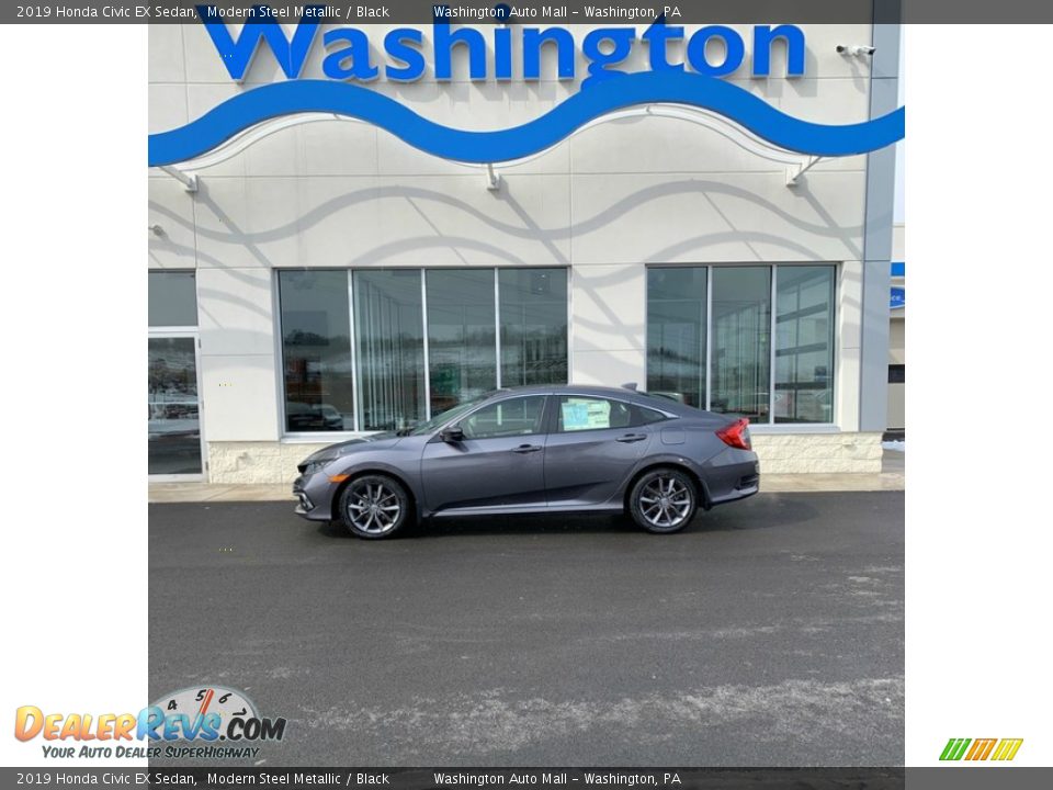 2019 Honda Civic EX Sedan Modern Steel Metallic / Black Photo #1