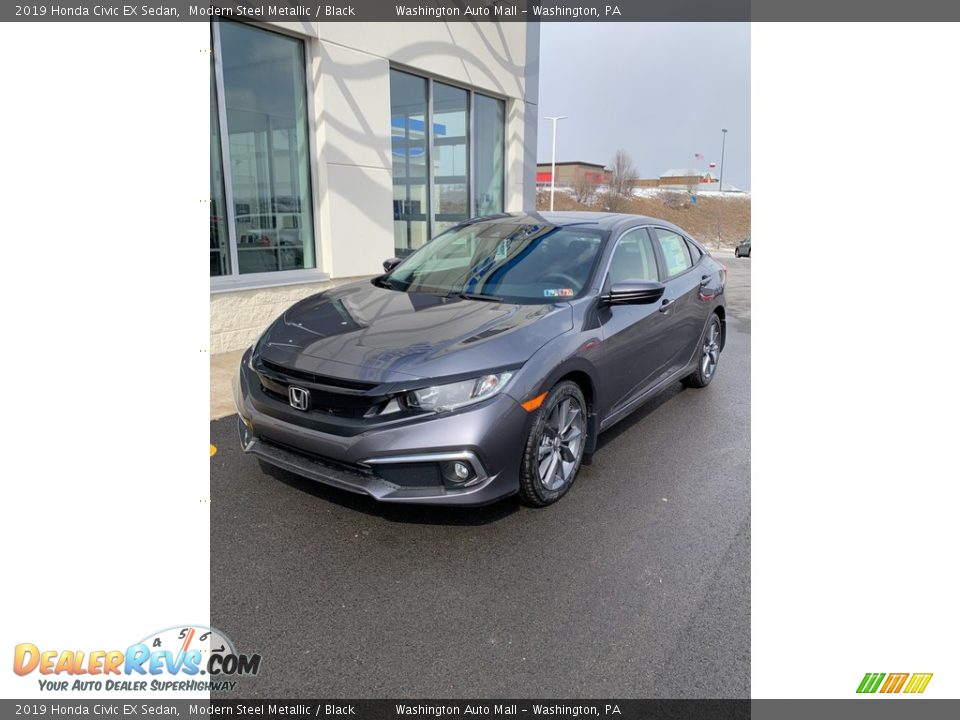 2019 Honda Civic EX Sedan Modern Steel Metallic / Black Photo #2