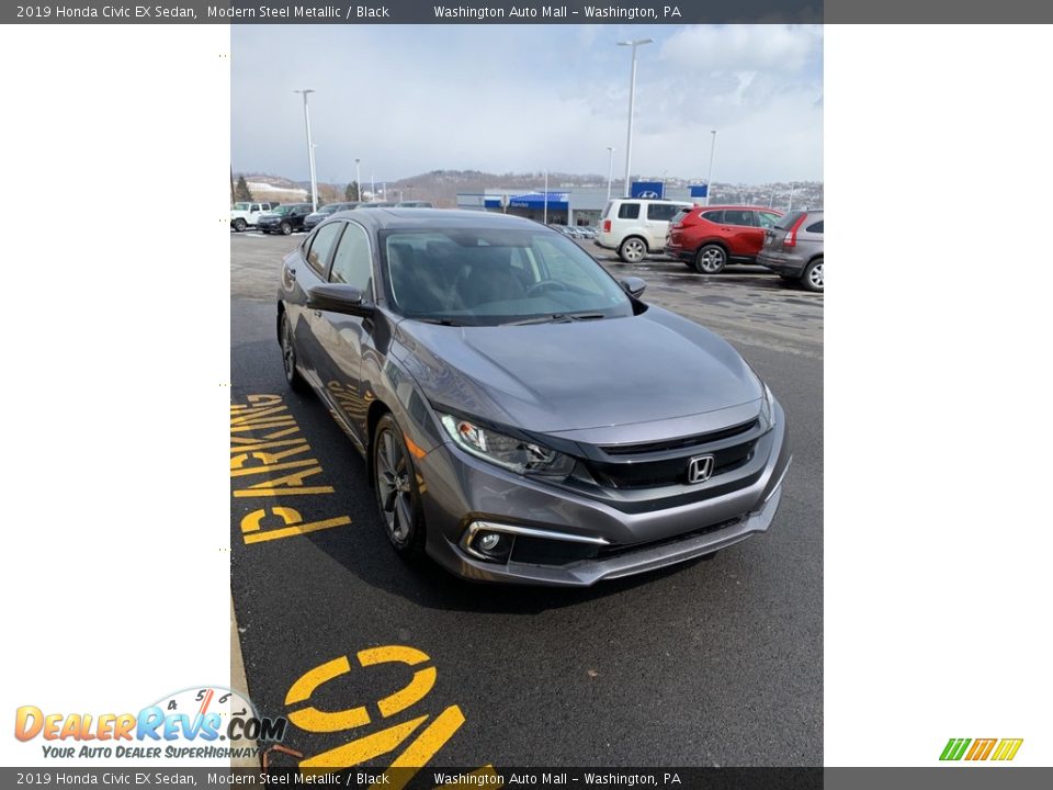 2019 Honda Civic EX Sedan Modern Steel Metallic / Black Photo #4