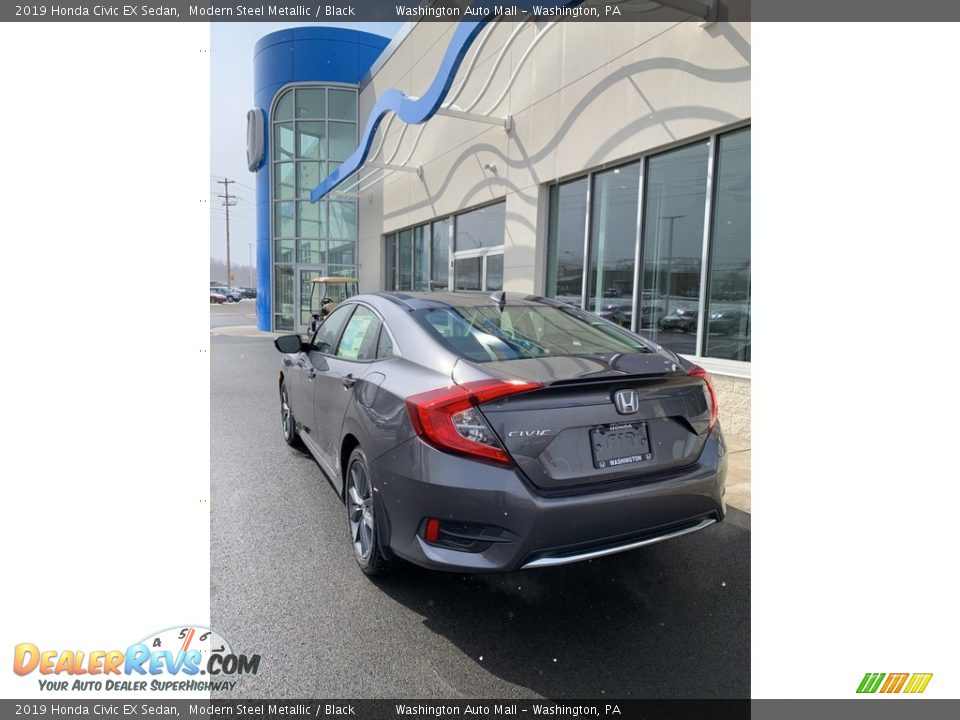 2019 Honda Civic EX Sedan Modern Steel Metallic / Black Photo #7