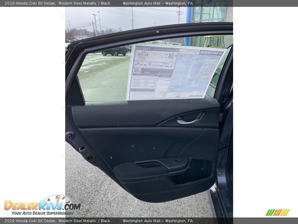 2019 Honda Civic EX Sedan Modern Steel Metallic / Black Photo #16