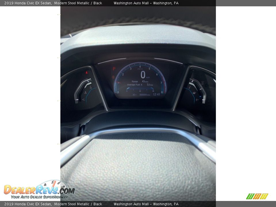 2019 Honda Civic EX Sedan Modern Steel Metallic / Black Photo #32