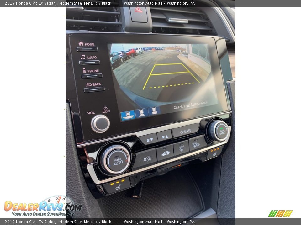 2019 Honda Civic EX Sedan Modern Steel Metallic / Black Photo #34