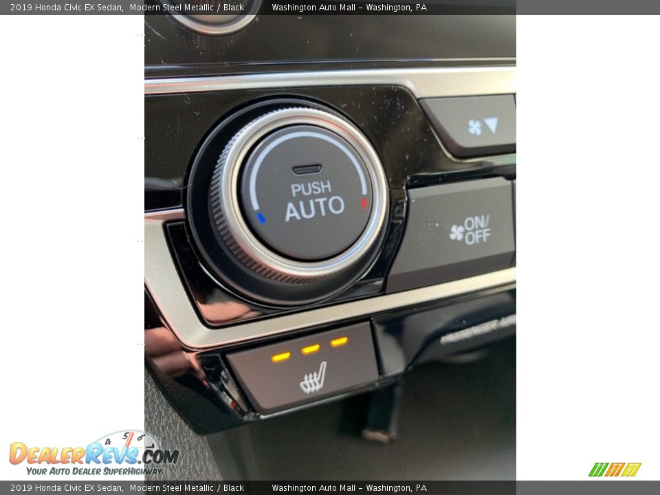 2019 Honda Civic EX Sedan Modern Steel Metallic / Black Photo #35