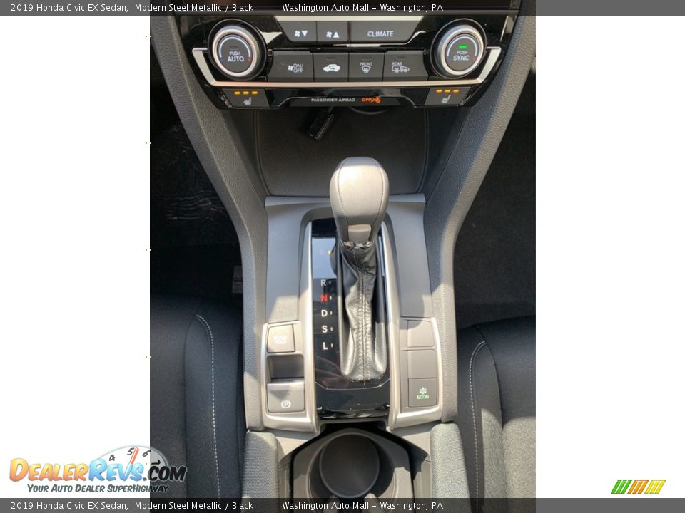 2019 Honda Civic EX Sedan Modern Steel Metallic / Black Photo #36