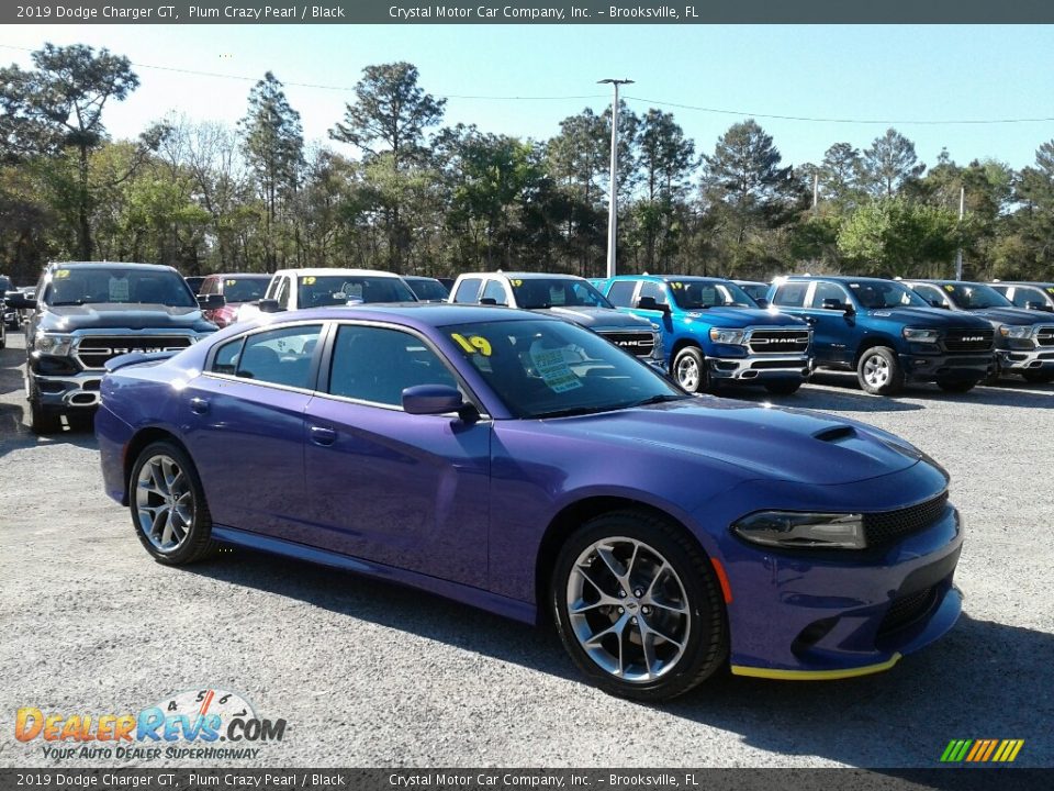 2019 Dodge Charger GT Plum Crazy Pearl / Black Photo #7