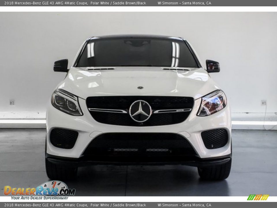 2018 Mercedes-Benz GLE 43 AMG 4Matic Coupe Polar White / Saddle Brown/Black Photo #2