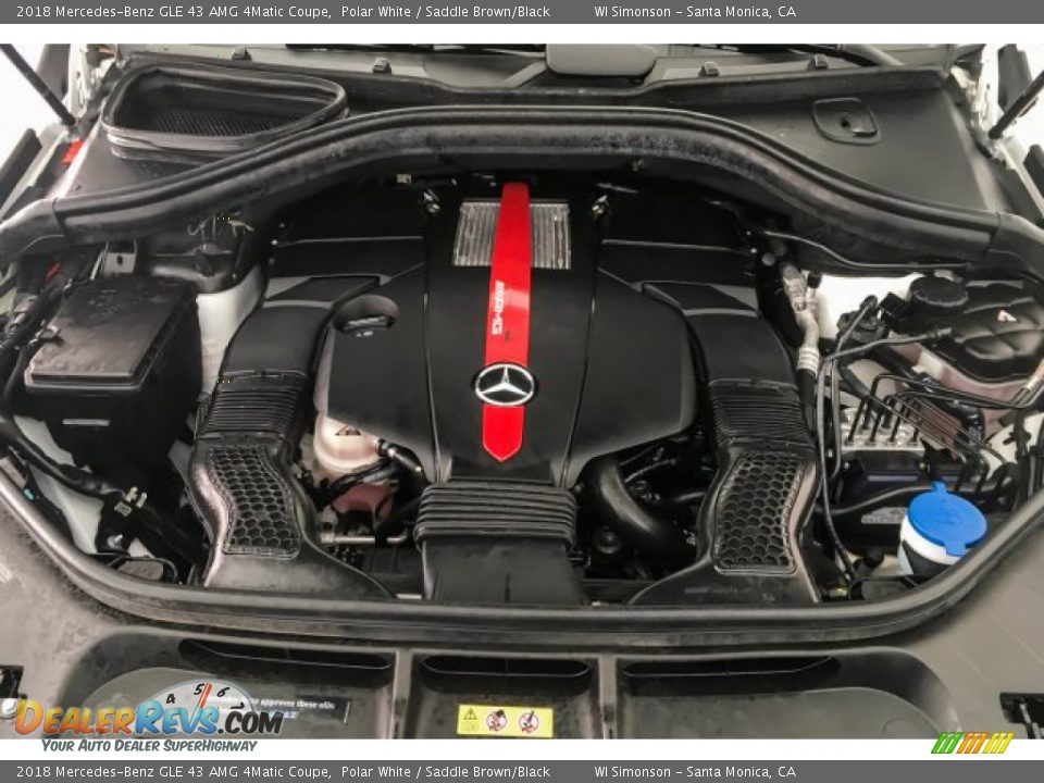 2018 Mercedes-Benz GLE 43 AMG 4Matic Coupe Polar White / Saddle Brown/Black Photo #9