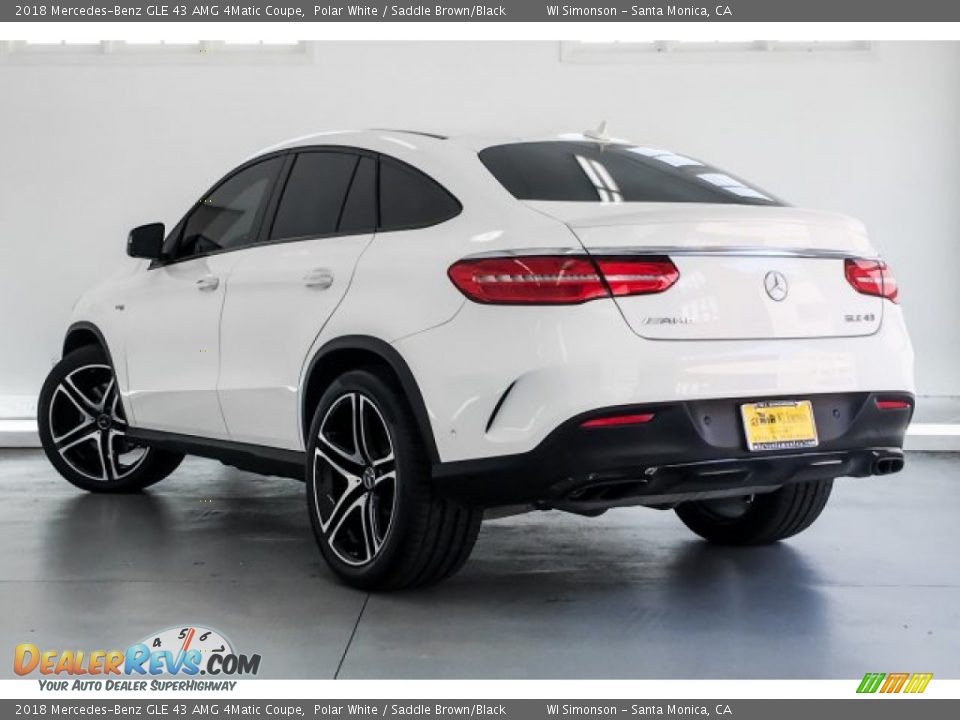 2018 Mercedes-Benz GLE 43 AMG 4Matic Coupe Polar White / Saddle Brown/Black Photo #10