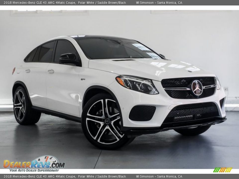 2018 Mercedes-Benz GLE 43 AMG 4Matic Coupe Polar White / Saddle Brown/Black Photo #14