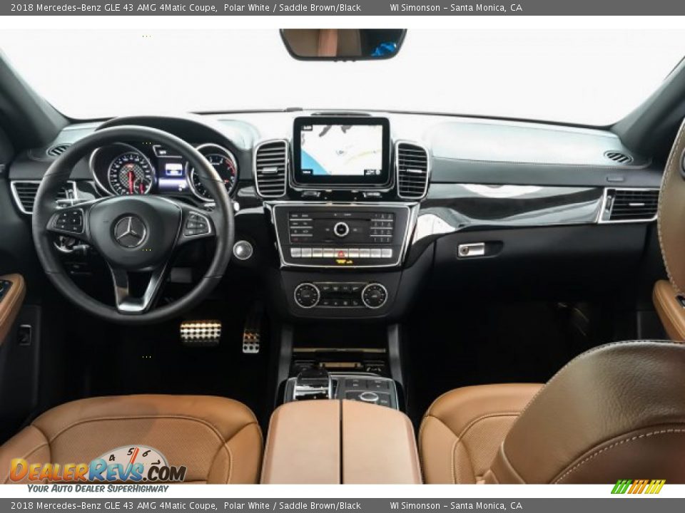 2018 Mercedes-Benz GLE 43 AMG 4Matic Coupe Polar White / Saddle Brown/Black Photo #18