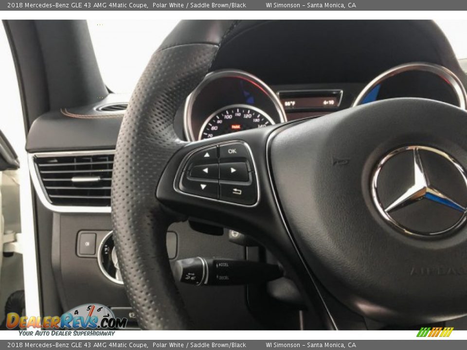 2018 Mercedes-Benz GLE 43 AMG 4Matic Coupe Polar White / Saddle Brown/Black Photo #19