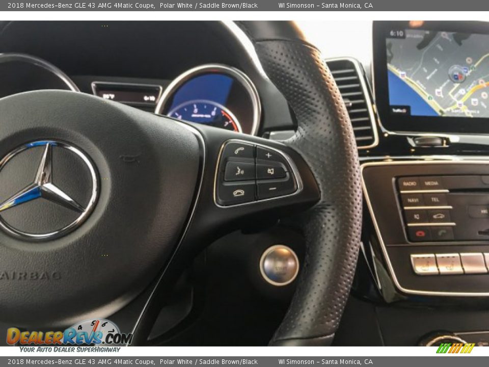 2018 Mercedes-Benz GLE 43 AMG 4Matic Coupe Polar White / Saddle Brown/Black Photo #20