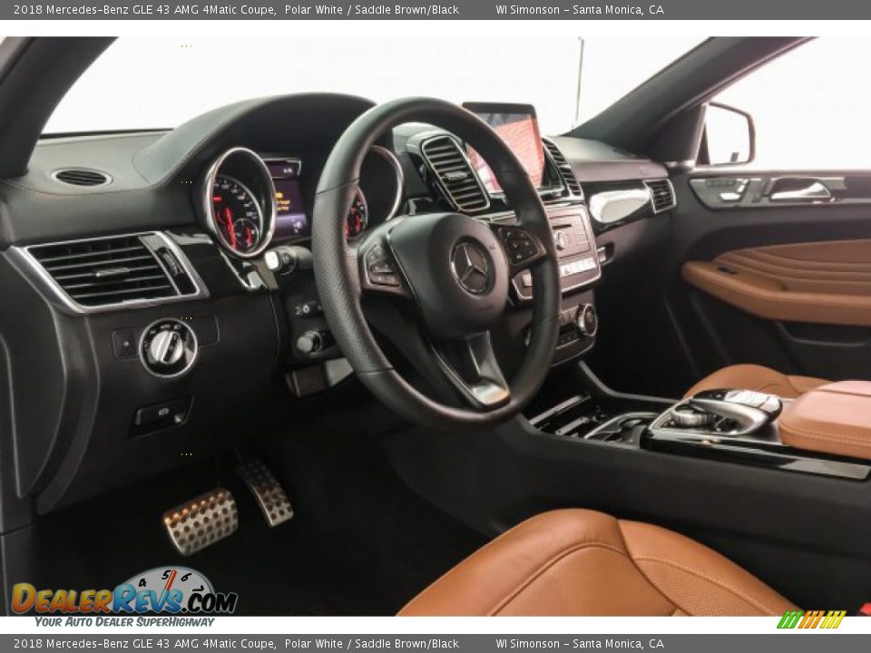 2018 Mercedes-Benz GLE 43 AMG 4Matic Coupe Polar White / Saddle Brown/Black Photo #23