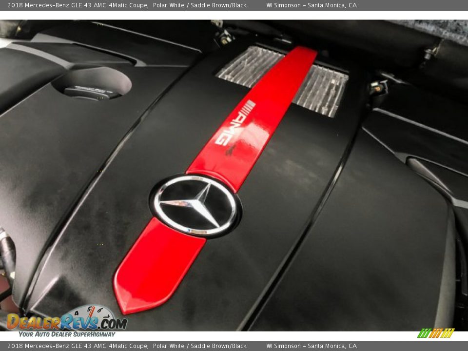 2018 Mercedes-Benz GLE 43 AMG 4Matic Coupe Polar White / Saddle Brown/Black Photo #32