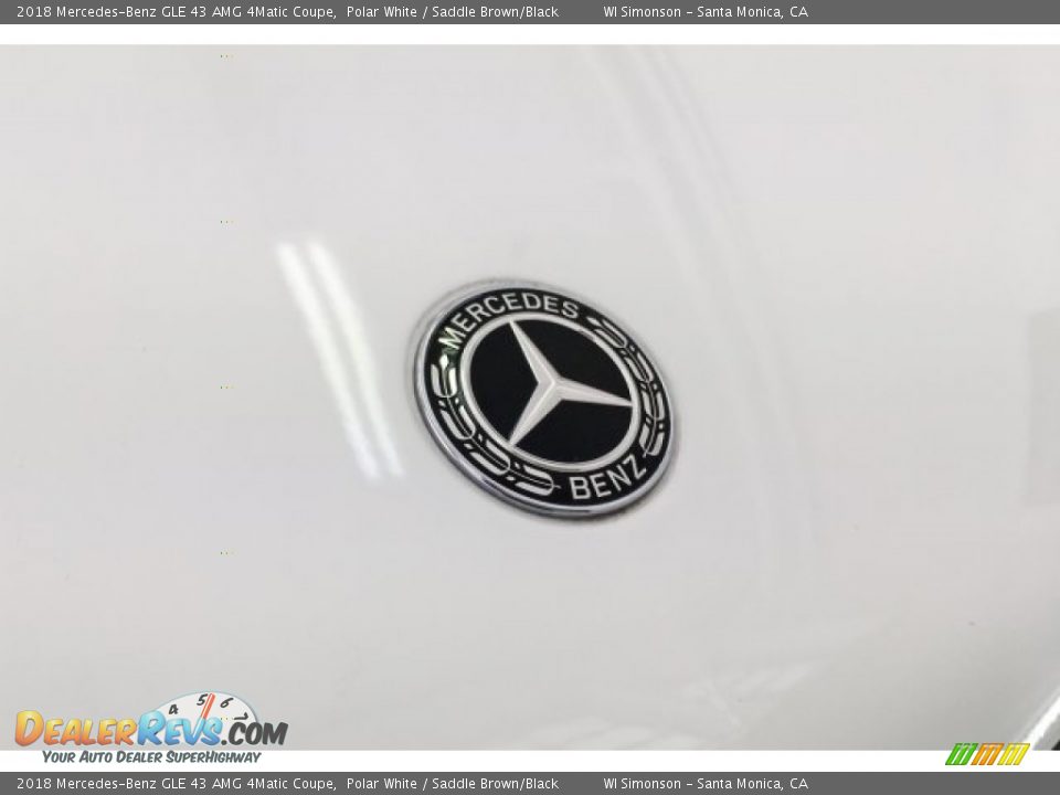 2018 Mercedes-Benz GLE 43 AMG 4Matic Coupe Polar White / Saddle Brown/Black Photo #34