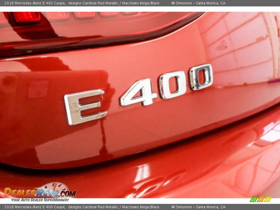 2018 Mercedes-Benz E 400 Coupe designo Cardinal Red Metallic / Macchiato Beige/Black Photo #7