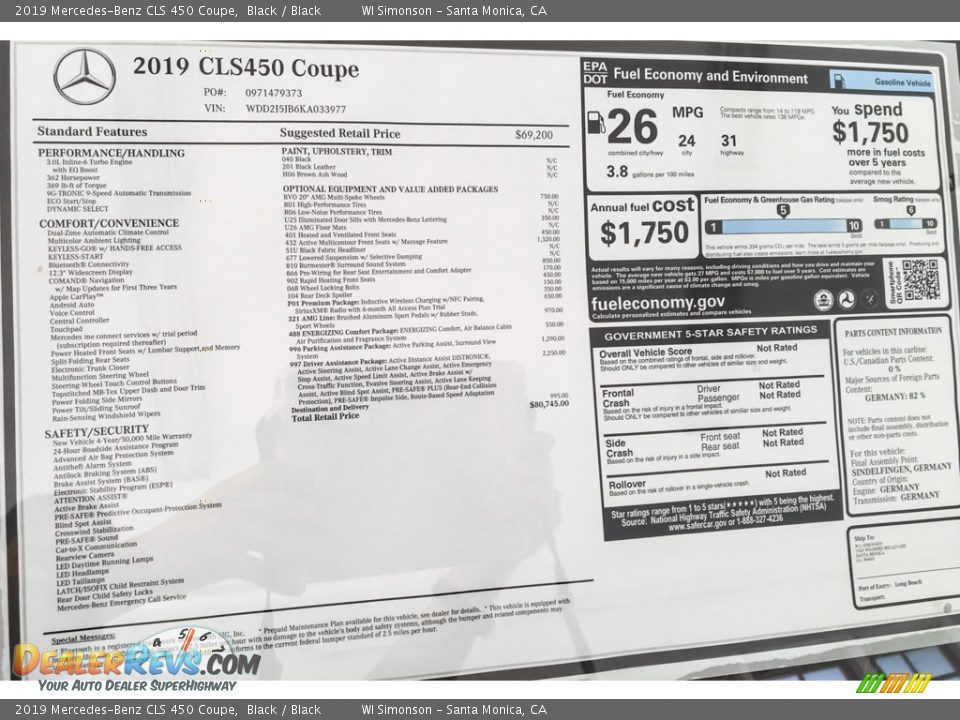 2019 Mercedes-Benz CLS 450 Coupe Black / Black Photo #10