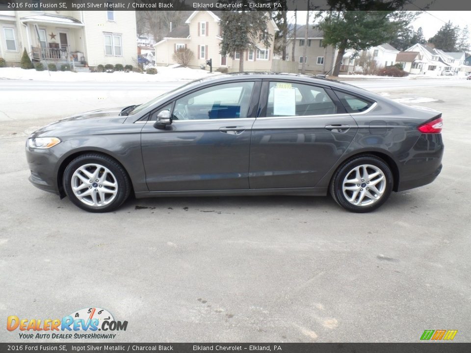 2016 Ford Fusion SE Ingot Silver Metallic / Charcoal Black Photo #8