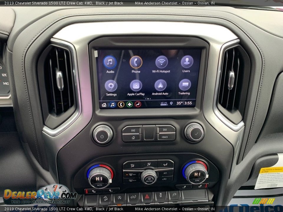 2019 Chevrolet Silverado 1500 LTZ Crew Cab 4WD Black / Jet Black Photo #30