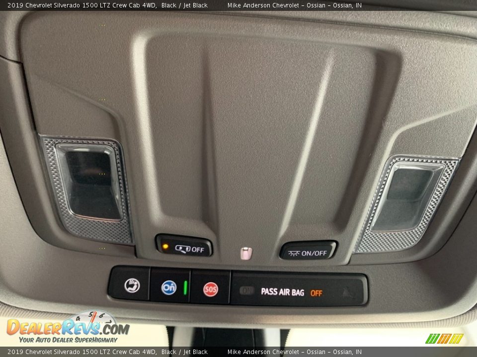 2019 Chevrolet Silverado 1500 LTZ Crew Cab 4WD Black / Jet Black Photo #35