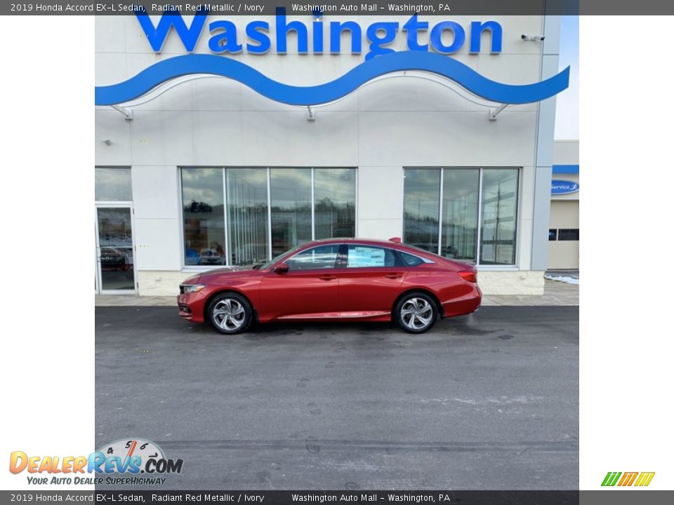 2019 Honda Accord EX-L Sedan Radiant Red Metallic / Ivory Photo #1