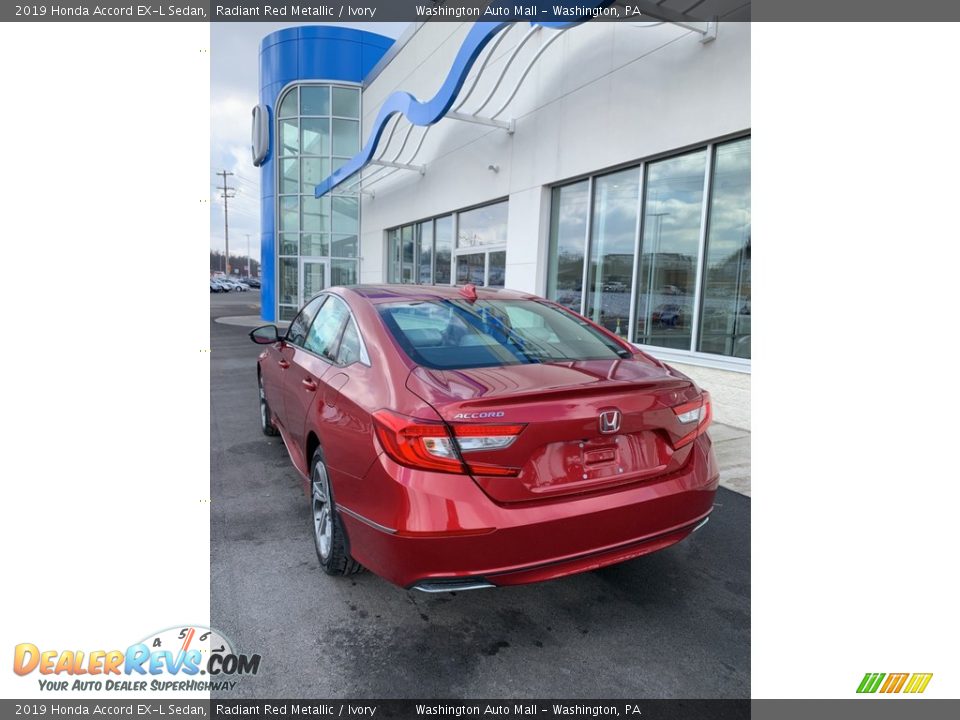 2019 Honda Accord EX-L Sedan Radiant Red Metallic / Ivory Photo #7