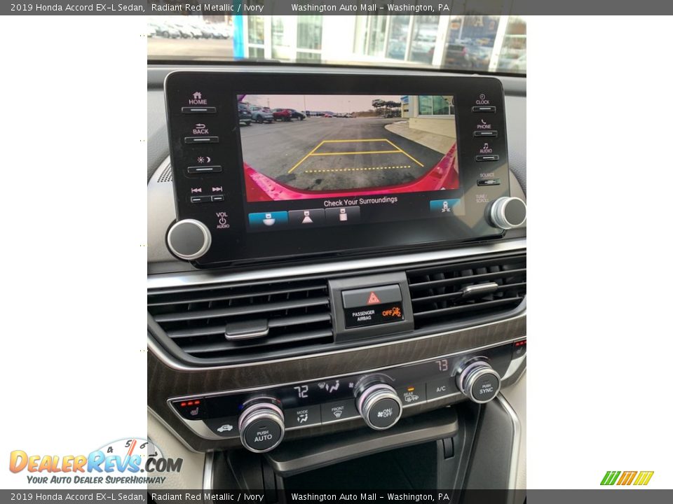 2019 Honda Accord EX-L Sedan Radiant Red Metallic / Ivory Photo #36