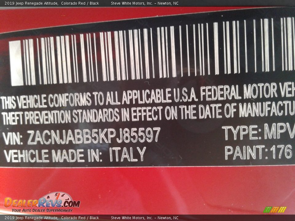 2019 Jeep Renegade Altitude Colorado Red / Black Photo #29