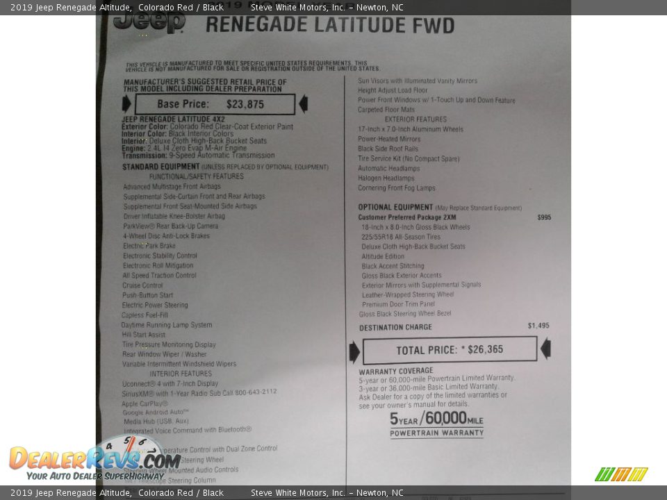 2019 Jeep Renegade Altitude Colorado Red / Black Photo #30