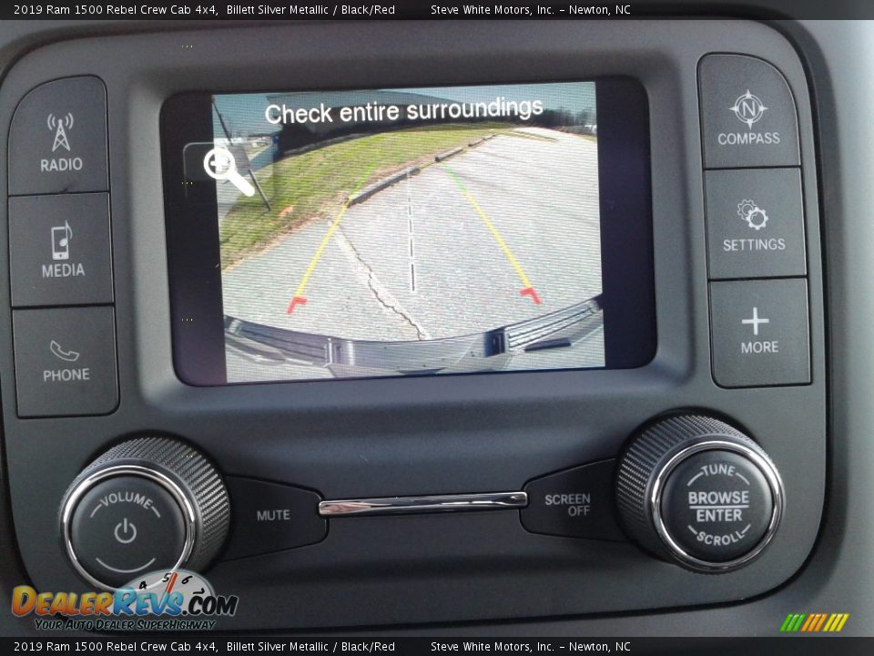 2019 Ram 1500 Rebel Crew Cab 4x4 Billett Silver Metallic / Black/Red Photo #23