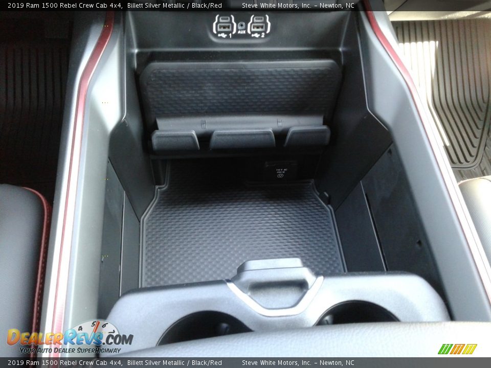 2019 Ram 1500 Rebel Crew Cab 4x4 Billett Silver Metallic / Black/Red Photo #26