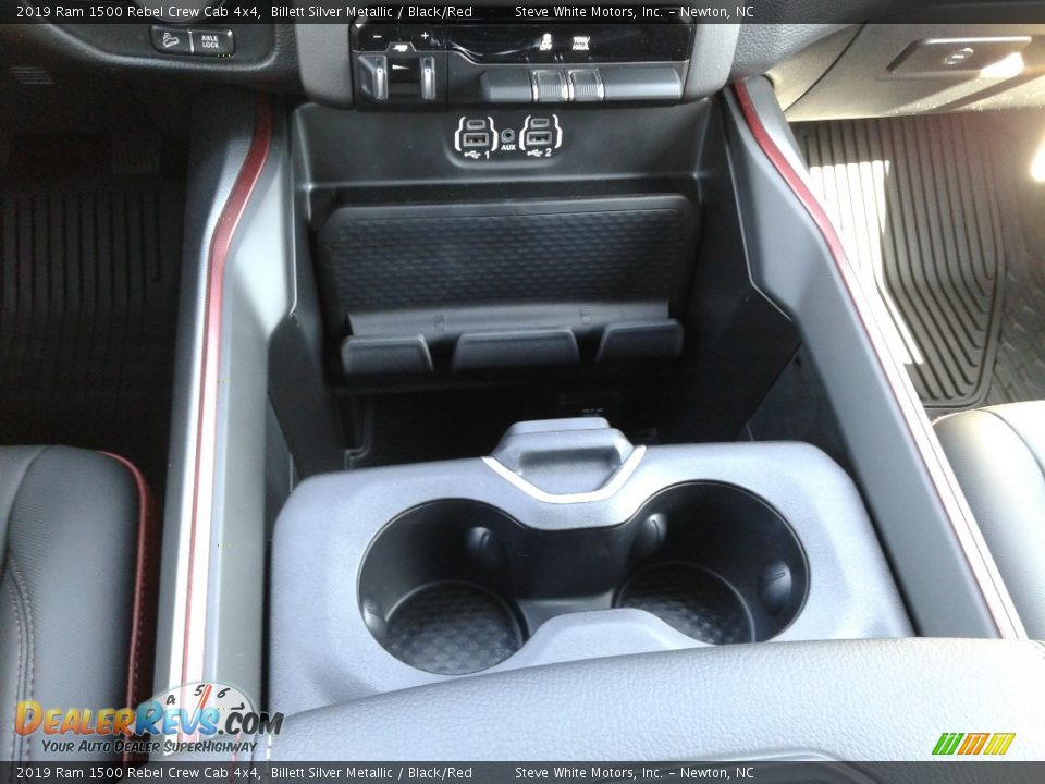 2019 Ram 1500 Rebel Crew Cab 4x4 Billett Silver Metallic / Black/Red Photo #27