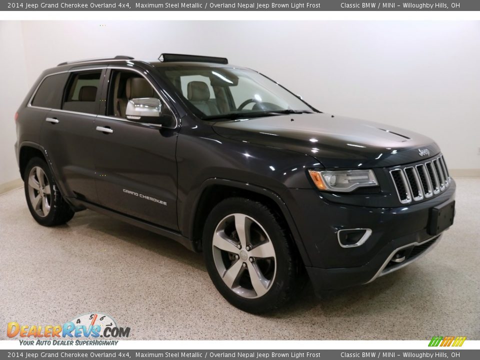 2014 Jeep Grand Cherokee Overland 4x4 Maximum Steel Metallic / Overland Nepal Jeep Brown Light Frost Photo #1