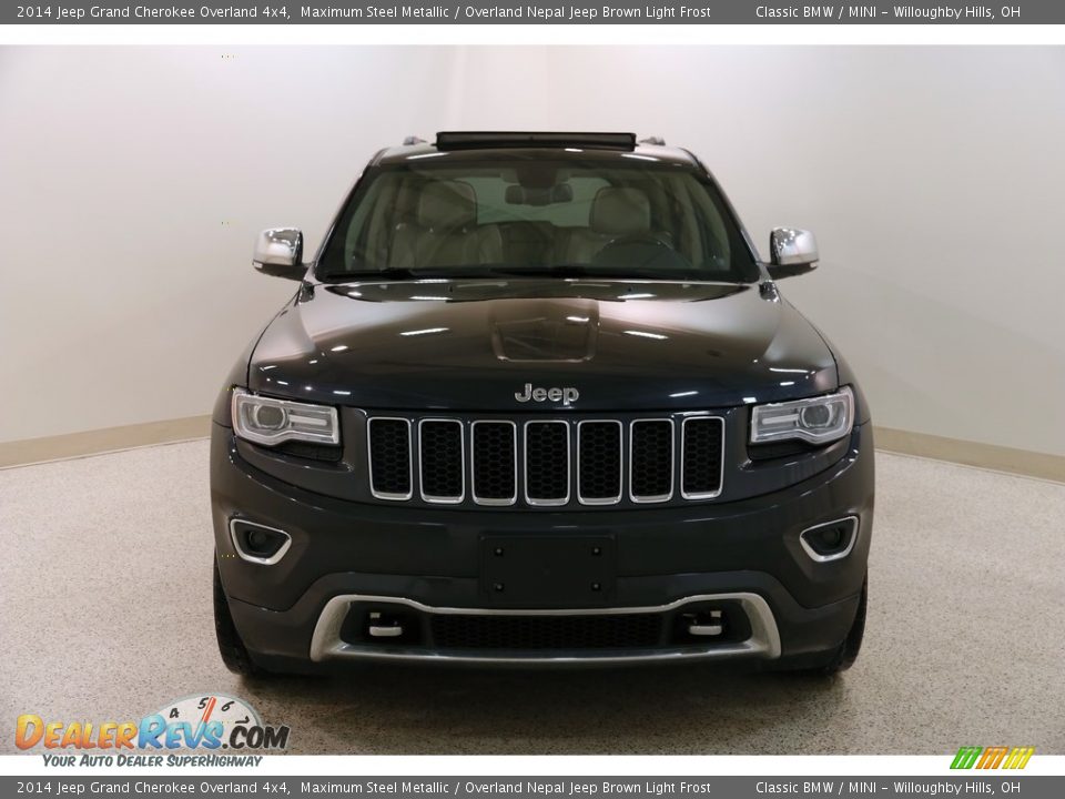 2014 Jeep Grand Cherokee Overland 4x4 Maximum Steel Metallic / Overland Nepal Jeep Brown Light Frost Photo #2