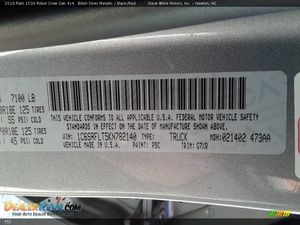 Ram Color Code PSC Billett Silver Metallic