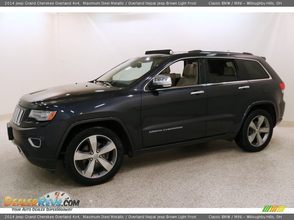 2014 Jeep Grand Cherokee Overland 4x4 Maximum Steel Metallic / Overland Nepal Jeep Brown Light Frost Photo #3