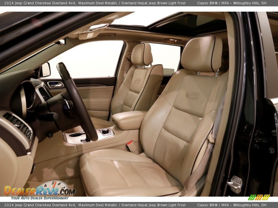 2014 Jeep Grand Cherokee Overland 4x4 Maximum Steel Metallic / Overland Nepal Jeep Brown Light Frost Photo #5