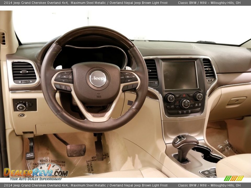 2014 Jeep Grand Cherokee Overland 4x4 Maximum Steel Metallic / Overland Nepal Jeep Brown Light Frost Photo #6