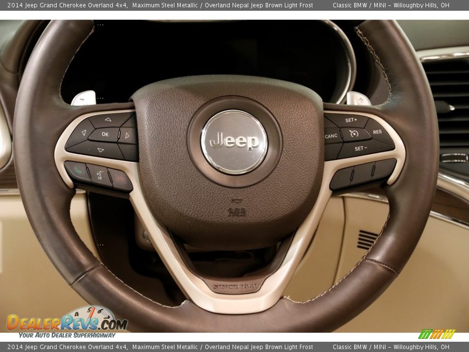 2014 Jeep Grand Cherokee Overland 4x4 Maximum Steel Metallic / Overland Nepal Jeep Brown Light Frost Photo #7