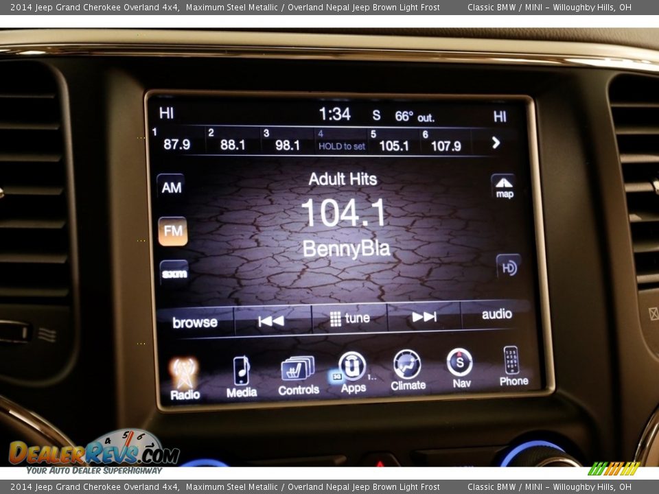 2014 Jeep Grand Cherokee Overland 4x4 Maximum Steel Metallic / Overland Nepal Jeep Brown Light Frost Photo #10