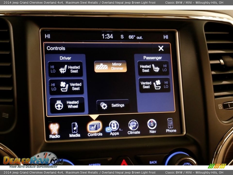 2014 Jeep Grand Cherokee Overland 4x4 Maximum Steel Metallic / Overland Nepal Jeep Brown Light Frost Photo #11